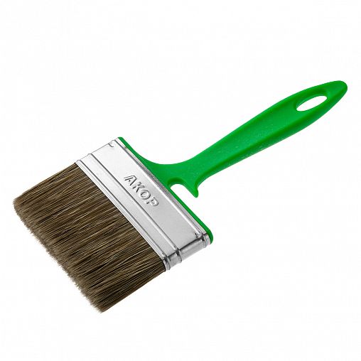 Кисть плоская для дерева Акор Эксперт, смешанная щетина, пластиковая ручка, 100 x 12 мм фото