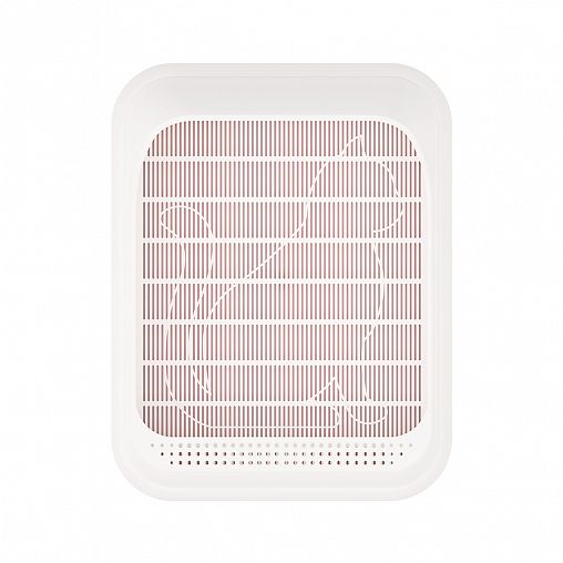 Лоток для животных Zoo Plast Лекси, с рамкой и решеткой, розовый фото