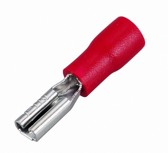 Клемма плоская изолированная Rexant, гнездо 3,8 мм, 0,5 - 1,5 мм², красная, 10 шт фото