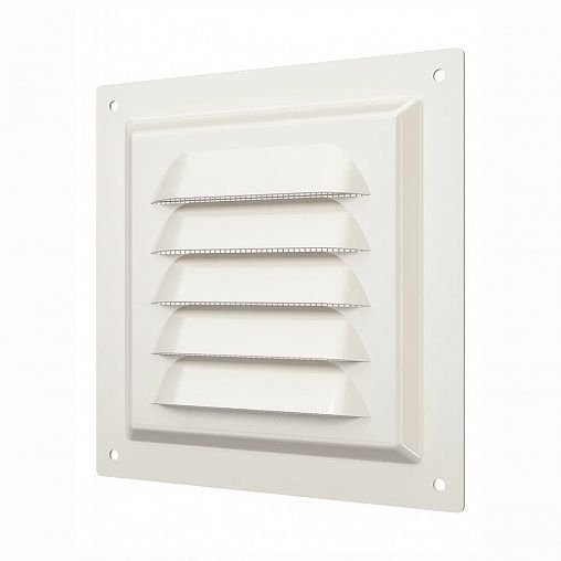 Разъемная вентиляционная решетка Era 1212МЭ Ivory, стальная, с сеткой, 125 x 125 мм фото