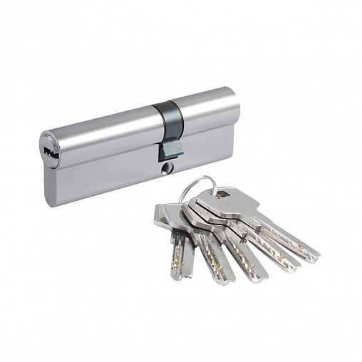 Цилиндровый механизм Нора-М STD AL ЛП-90 (55-35), ключ/ключ, хром фото