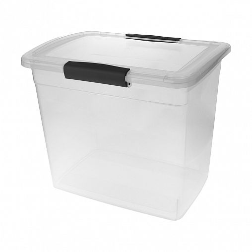 Ящик для хранения Keeplex Vision, с защелками и ручкой, 20 л, прозрачный кристалл фото