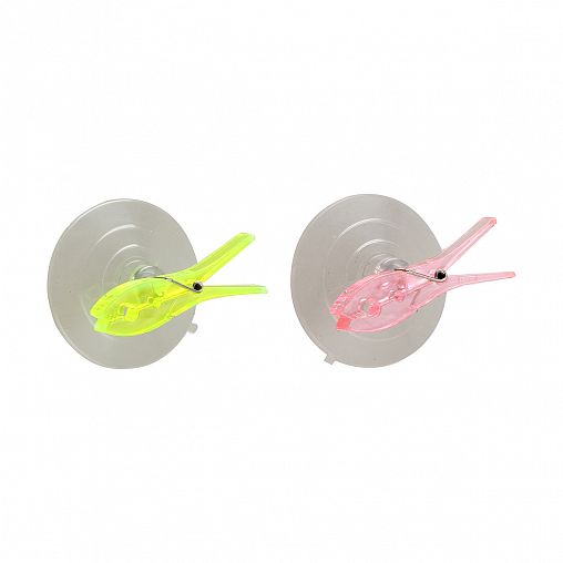 Крючок на присоске Рыжий кот Прищепки, 2 шт фото