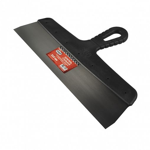 Шпатель фасадный Кедр, стальной, пластиковая ручка, 350 мм фото