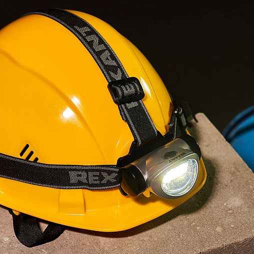 Фонарь налобный светодиодный Rexant, поворотный СОВ, рассеиватель, 3 Вт фото