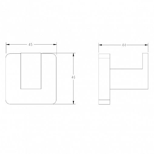 Крючок Fashun A2605-1-7, металл, черный фото