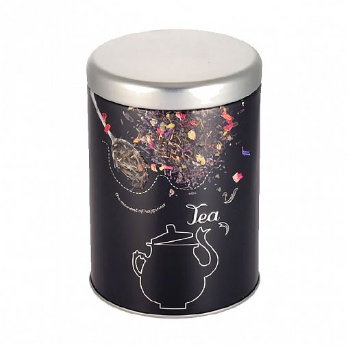 Банка для сыпучих продуктов Mallony Чай, металлическая, с крышкой, 0,9 л фото
