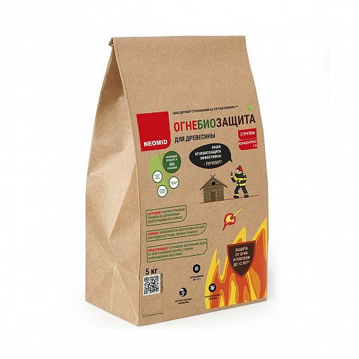 Огнебиозащита для древесины Neomid, сухой концентрат, 1 группа, 5 кг фото