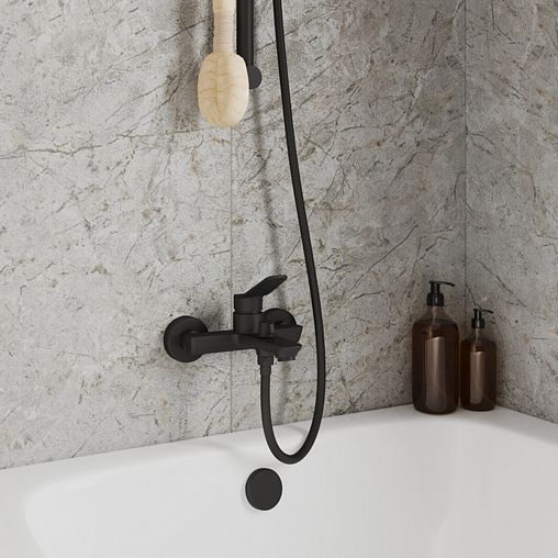 Шланг для душа Milardo Essential, 1,6 м, черный матовый фото