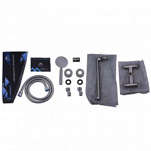 Смеситель для ванны с душем Fashun A52228, с длинным изливом, сатин фото