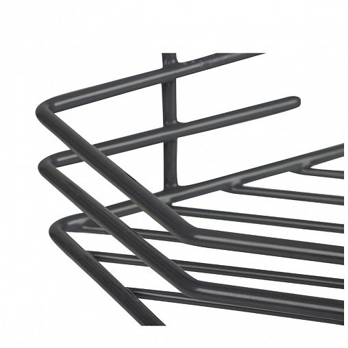 Полка в ванную угловая Рыжий кот, 20,5 x 20,5 x 6,5 см, графит фото