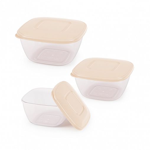 Набор контейнеров для СВЧ Альтернатива, 3 шт (0,8 л, 1,2 л, 2 л) фото