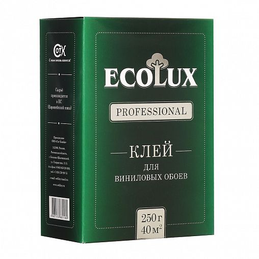 Клей для виниловых обоев Ecolux Professional, 250 г фото