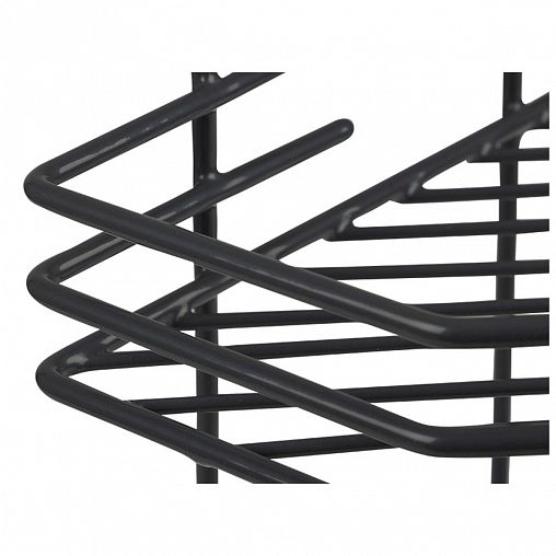 Полка в ванную угловая Рыжий кот, 3-х ярусная, 20,5 x 20,5 x 52 см, графит фото Полка в ванную угловая Рыжий кот, 3-х ярусная, 20,5 x 20,5 x 52 см, графит фото