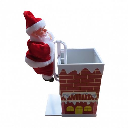 Фигурка декоративная новогодняя Волшебная страна Санта на трубе, 20 x 12 x 21 см фото