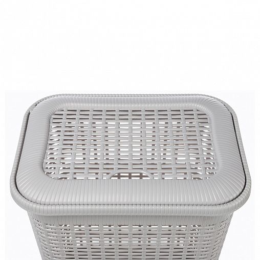 Корзина для белья Econova, 420 x 310 x 560 мм, 50 л, светло-серая фото