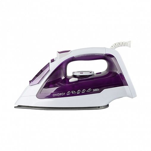 Утюг Energy EN-348, 2600 Вт, подошва керамическая, бело-бирюзовый фото