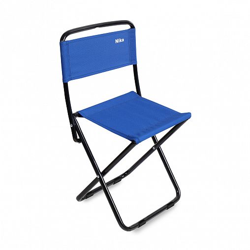 Стул походный складной Nika ПС1, со спинкой, синий фото