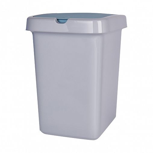 Контейнер для мусора Spin&Clean Step, 25 л, небесный фото