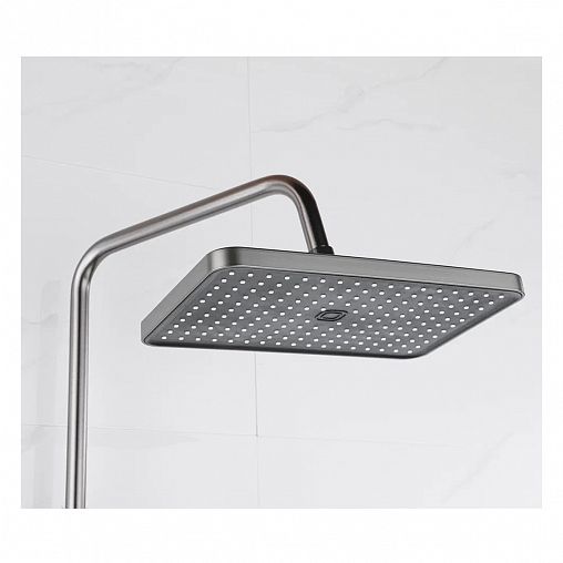 Душевая система с тропическим душем Профсан ПСМ-900-82GA, со смесителем, графит фото