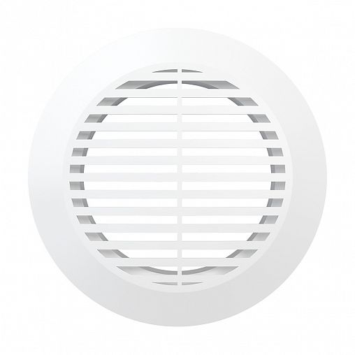 Решетка вентиляционная Era 10РКФ, пластиковая, с фланцем D 100 мм, D 145 мм фото