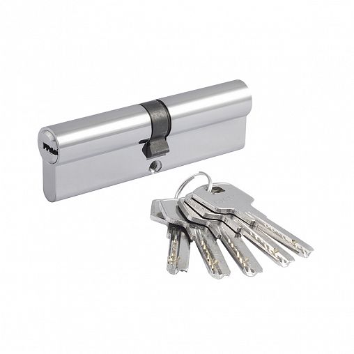 Цилиндровый механизм Нора-М STD AL ЛП-100 (50-50), ключ/ключ, хром фото