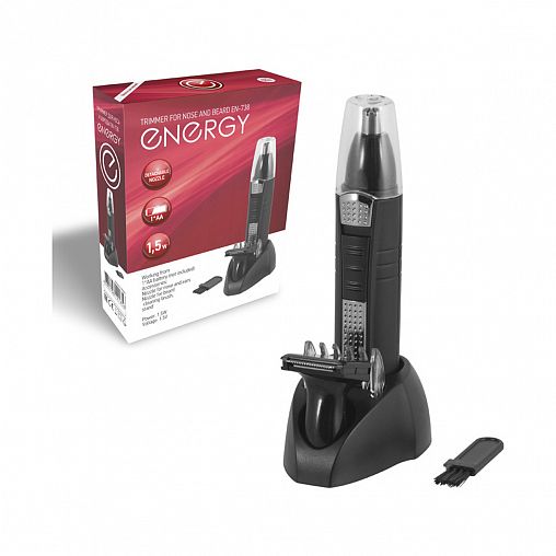 Триммер для носа, ушей и бороды Energy EN-738, 1,5 Вт, черный фото