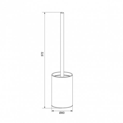 Ершик для унитаза IDDIS Petite, с подставкой, золото матовое фото