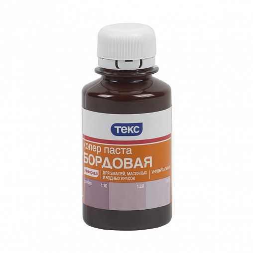 Колер паста Текс Универсал №18, бордовая, 0,1 л фото