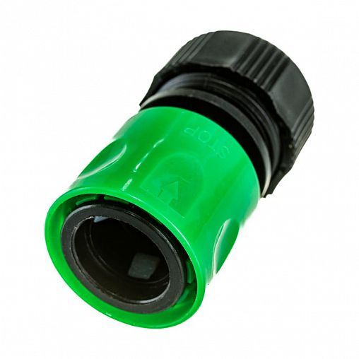 Соединитель для шлангов Park HL132, с системой быстрой фиксации и аквастопом, 5/8" фото