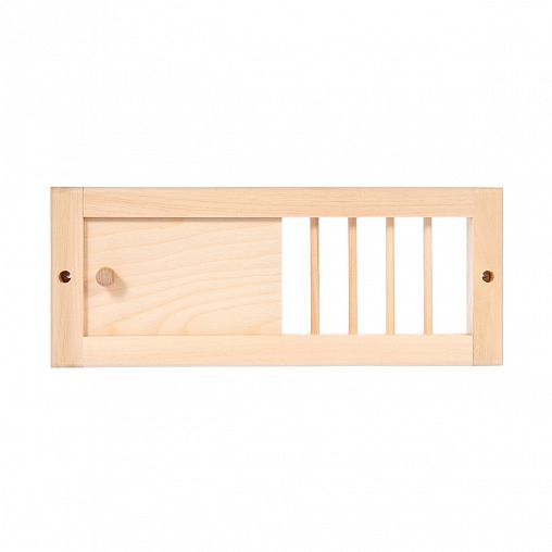 Решетка вентиляционная Банные штучки, с задвижкой, липа, 31,5 х 16,5 см фото