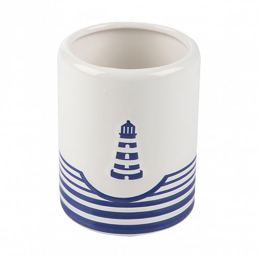 Стакан для зубных щеток Рыжий кот Морское путешествие, 410 мл фото