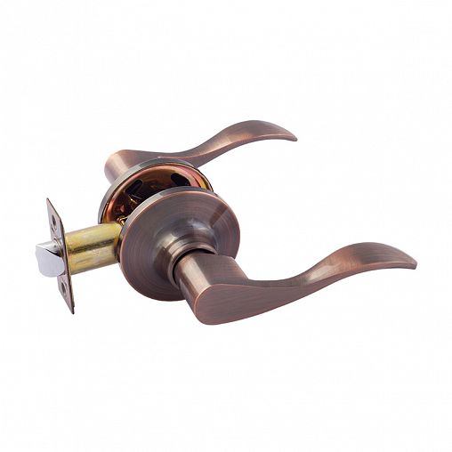 Ручка-защелка Нора-М Isparus ЗВ1-05, без запирания, старая медь фото