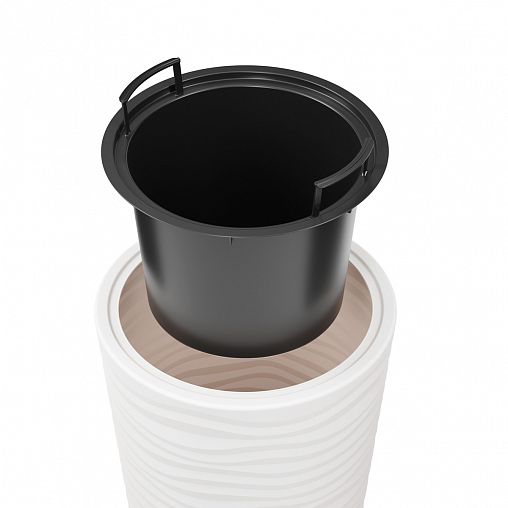 Кашпо напольное Альтернатива Оазис, с внутренним горшком, 43 л, белое фото