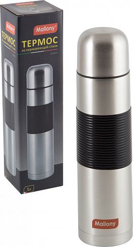 Термос из нержавеющей стали Mallony Nuovo с силиконовыми вставками 1 л фото