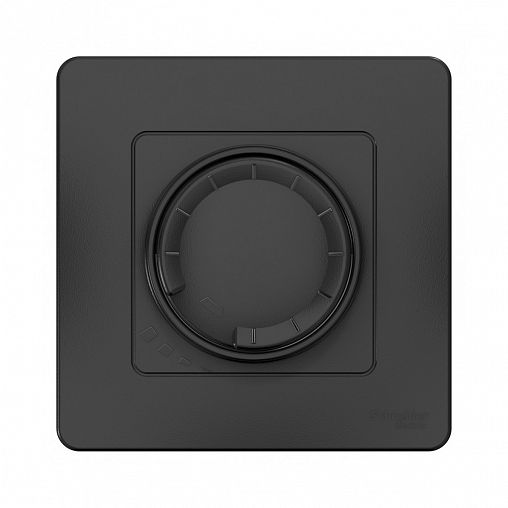Диммер поворотно-нажимной Systeme (Schneider) Electric Blanca, встраиваемый, 400 Вт, антрацит фото