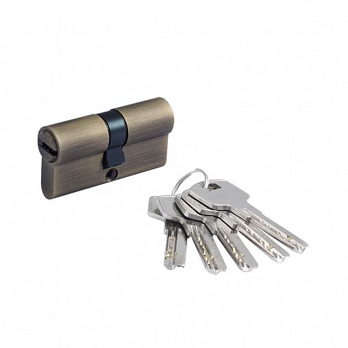 Цилиндровый механизм Нора-М STD Z ЛП-60 (30-30), ключ/ключ, старая бронза фото