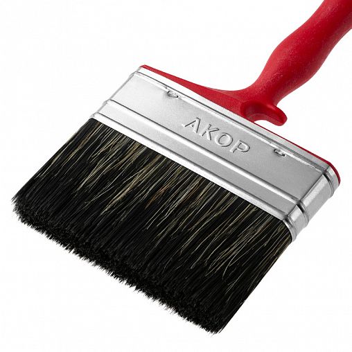 Кисть плоская для водных красок Акор Мастер, смешанная щетина, пластиковая ручка, 100 x 17 мм фото