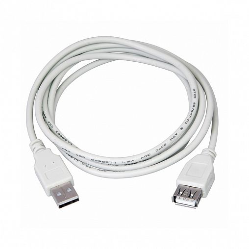 Кабель USB 2.0 Rexant, в ПВХ оплетке, штекер - гнездо, 5 м, серый фото