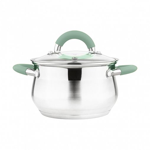Кастрюля Mallony Mentolo с крышкой, нержавеющая сталь, 2,6 л фото
