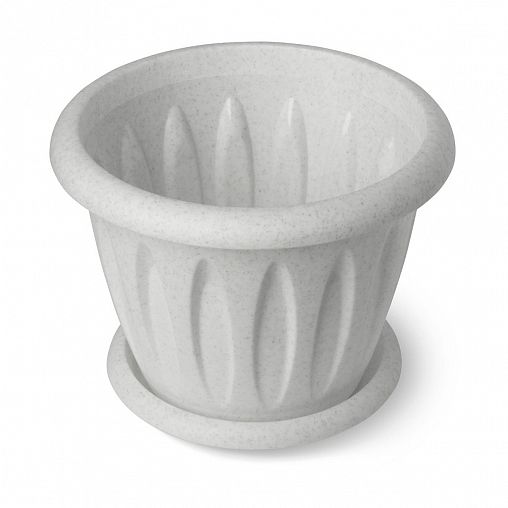 Горшок для цветов Martika Фелиция, с поддоном, 10,4 л, мраморный фото