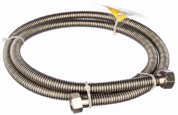 Сильфонная подводка для газа из нержавеющей стали Elka 1/2", 80 см, гайка-гайка фото