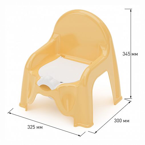 Горшок-стульчик Альтернатива, 325 x 300 x 345 мм, горчичный фото