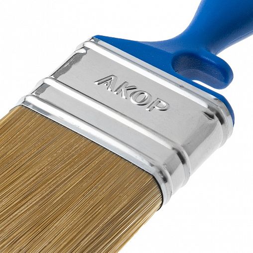 Кисть плоская для лаков Акор Мастер, искусственная щетина, пластиковая ручка, 50 x 15 мм фото