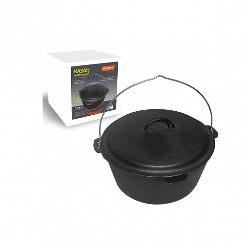 Казан чугунный Mallony KС-31, с крышкой, 31 см, 6 л фото Казан чугунный Mallony KС-31, с крышкой, 31 см, 6 л фото