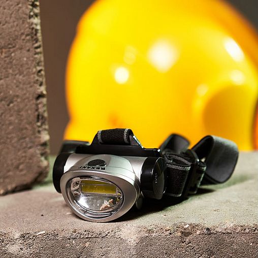 Фонарь налобный светодиодный Rexant, поворотный СОВ, рассеиватель, 3 Вт фото
