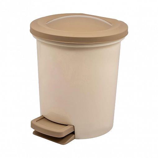 Контейнер для мусора с педалью Spin&Clean Vogue, 6 л, кофейный фото