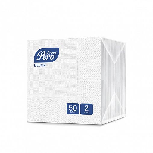 Салфетки бумажные сервировочные GrandPero Decor, двухслойные, 50 шт фото