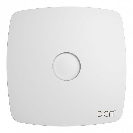 Вентилятор осевой вытяжной DiCiTi Rio 5C Matt white D125, с обратным клапаном фото
