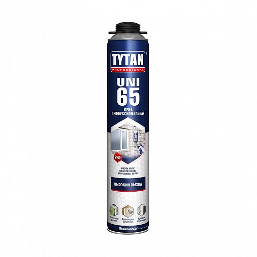 Профессиональная монтажная пена с увеличенным выходом Tytan Professional 65 Uni 16968, 750 мл фото
